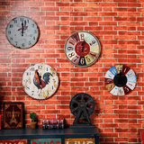 现代简约工业风格挂钟创意客厅酒吧咖啡店西餐厅茶吧墙上壁饰挂件