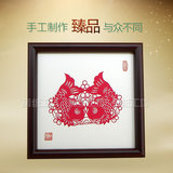 剪纸画镜框摆件中国特色传统礼物送老外中国风出国外事高档小礼品
