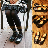 日系学生鞋女仆鞋日本娃娃鞋圆头 万用洛丽塔lolita皮鞋 黑色