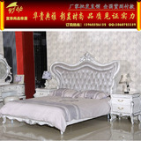 欧式床铺 田园床 1.8米双人床婚床 实木床 布艺床 实木家具特价