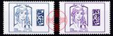 2015年法国邮票 二维码 玛丽安娜 雕刻版2全