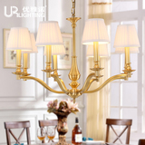 欧式客厅吊灯大气创意美式餐厅卧室温馨简约led灯具现代全铜灯饰
