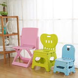 儿童塑料凳子折叠小板凳加厚便携小号靠背椅宝宝坐凳户外马扎