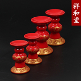 19【祥和堂】陶瓷蜡烛新款单龙双龙婚庆红色烛台  供佛烛台