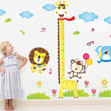 可移除量身高墙贴纸墙纸贴画 儿童房幼儿园学校教室墙壁 长颈鹿w