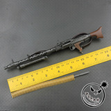 正品1:6WWII二战兵人武器玩具人偶武器模型德军MG34轻机枪