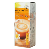日本咖啡冲饮品 AGF咖啡饮料/MAXIM 鲜奶拿铁咖啡70g 5本入