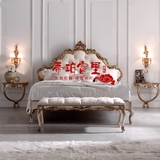 美式全实木雕花床欧式复古做旧床法式新古典简欧双人床公主床婚床