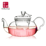 一屋窑玻璃花茶壶泡茶壶过滤冲红茶器耐热高温功夫红茶具普洱欧式
