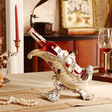欧式红酒架家居饰品客厅摆件 奢华装饰品树脂创意工艺品酒柜摆设