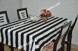 2440黑白条纹纯棉加厚帆布料窗帘订做桌布沙发巾靠垫套15元/米