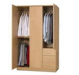 简易宜家衣柜实木质板式组合整体衣柜3门大衣柜儿童衣橱