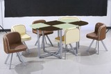 长款钢化玻璃餐桌收纳大师节省空间 一桌六椅套装组合