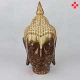 高档陶瓷器佛头佛像 泰国传统复古家居工艺品摆件装饰品乔迁送礼
