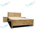 成都柏木床 双人床 简易出租房实木床 清漆柏木大床 无污染