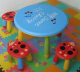 宝宝阿木童圆桌儿童桌椅儿童塑料桌椅宜家儿童餐桌幼儿园桌椅