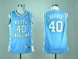 NBA球衣 金州勇士队40# barnes大学款 NCAA蓝色蓝球服 刺绣球衣
