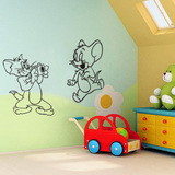 空间艺术墙贴 猫和老鼠 卧室床头 动漫卡通 儿童房首选 宝宝喜爱