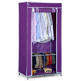 收纳索尔诺简易可折叠布衣柜时尚纯色柜特价包邮简约现代金属紫色