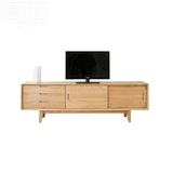 北欧创意宜家实木电视柜组合日式现代简约实木橡木储物复刻影视柜
