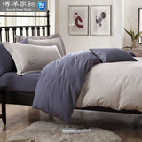 博洋家纺四件套纯棉1.8m床纯色全棉简约床上用品1.5m素色床单被套