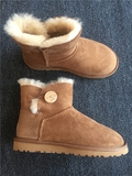 澳洲羊皮毛一体雪地靴女 高中低筒基本款一粒扣经典冬靴保暖3352