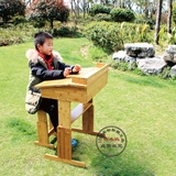 新款楠竹儿童学习桌椅可调高度环保学生学习桌椅套装竹制学习桌椅