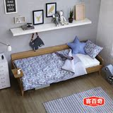 简约实木沙发床多功能组合布艺沙发床双人日式小户型储物沙发