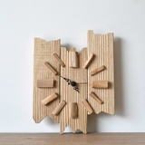 居慢生活 纯手工实木质时钟壁挂壁饰简约挂钟创意客厅墙面装饰品