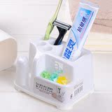 日本进口漱口杯牙刷架杯架浴室三口之家牙刷牙膏收纳盒创意牙具盒