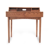 书桌书架纯实木书架白橡木带抽屉桌面小书架收纳格日式简约家具