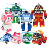 正品韩国Q版变形机器人战队儿童警车飞机玩具全套男孩3-4-5-6岁