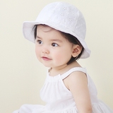 61嘉年华韩国代购正品宝宝帽子儿童镂空盆帽婴儿出游纯棉遮阳帽