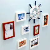时空照片墙客厅楼梯相框墙地中海欧式海舵墙上相框创意组合