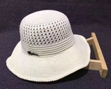 韩版春夏季新款纯手工编织棉麻线盆帽渔夫帽森女帽可折叠遮阳帽子