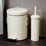 脚踏式垃圾桶家用欧式有盖厨房卧室客厅卫生间厕所创意脚踩纸篓8l