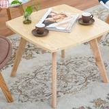 简约北欧正方形小茶几简欧沙发边几角几简易矮边桌实木宜家咖啡桌