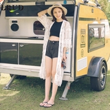 LRUD2016夏季新款韩版宽松镂空防晒衫女中长款空调衫开衫薄外套