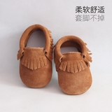 春秋男女宝宝学步鞋软底反绒皮鞋不掉鞋0-1-2岁婴儿鞋子真皮单鞋