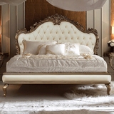 全实木床 新古典床欧式床1.5 1.8米双人床简欧雕花美式床法式家具