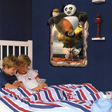 新款功夫熊猫3D立体效果墙贴卡通儿童房幼儿园装饰贴卧室动漫贴纸