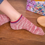 日系原单四季复古纯色袜子女士纯棉袜短袜袜常规船袜