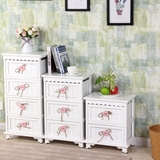 床头柜简约现代边柜迷你欧式卧室抽屉式白色实木小柜子储物柜简易