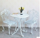美式欧式铁艺椅子 白色 单人户外椅子 阳台沙发椅子 庭院休闲椅子