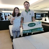 泰国代购ventry 150/180cm 双人床型天然乳胶床垫正品包邮