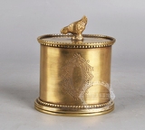 印度进口 欧式美式纯铜复古手工糖果罐储物罐收纳罐首饰盒高档