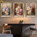 恒美手绘油画 欧式古典静物花卉HG15 家居客厅玄关壁炉装饰油画