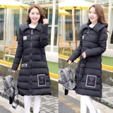 2016新款韩版中长款时尚羽绒棉衣女装冬装大码加厚修身棉服外套潮