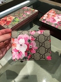 诺大侠英国正品代购Gucci2016新款天竺葵小钱包卡包印花花卉