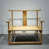 老榆木禅椅实木圈椅现代新中式免漆简约主人椅盘腿椅打坐椅家具